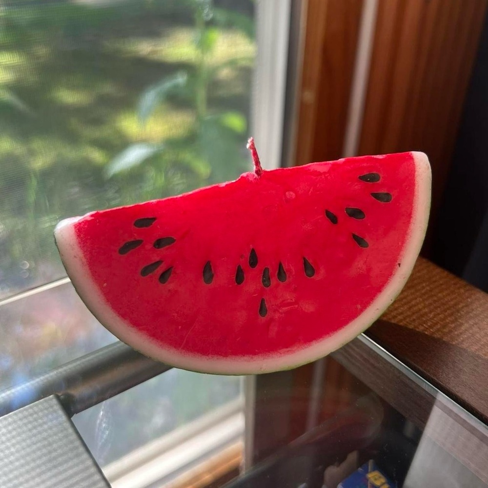 Brand new watermelon shaped fruit candle